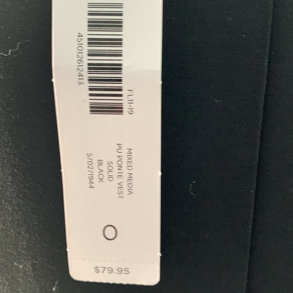 Mix of faux soft leather and black poly. Nwt. - Picture 4 of 5